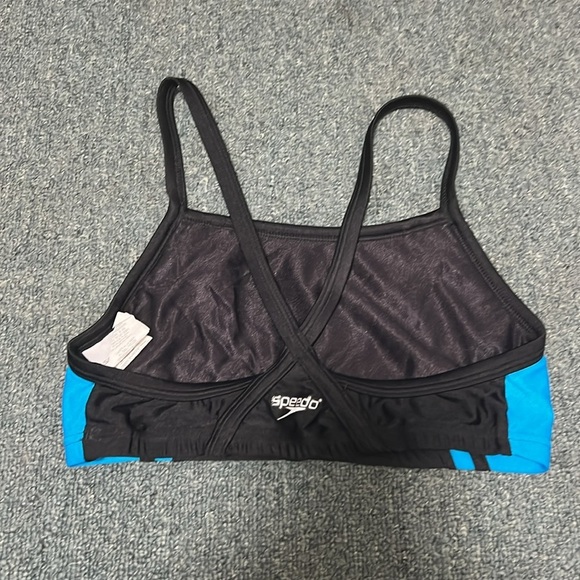 Speedo black  and blue bikini swim top size small - Picture 4 of 8